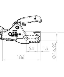 Alternative view of KUULAKYTKIN 3500KG Ø60 16-16 AL-KO