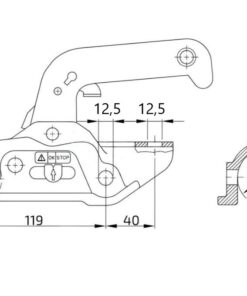 Alternative view of KUULAKYTKIN 3000KG Ø60 12/12 WINTERHOFF