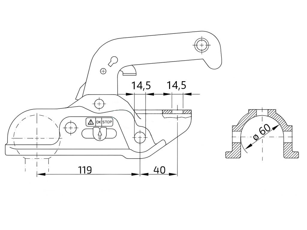KUULAKYTKIN 3500KG Ø60 14/14 ALBE/WINTERHOFF - Image 2