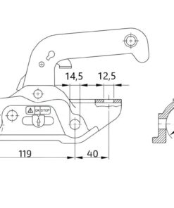 Alternative view of KUULAKYTKIN 3500KG Ø50 14/12 ALBE/WINTERHOFF