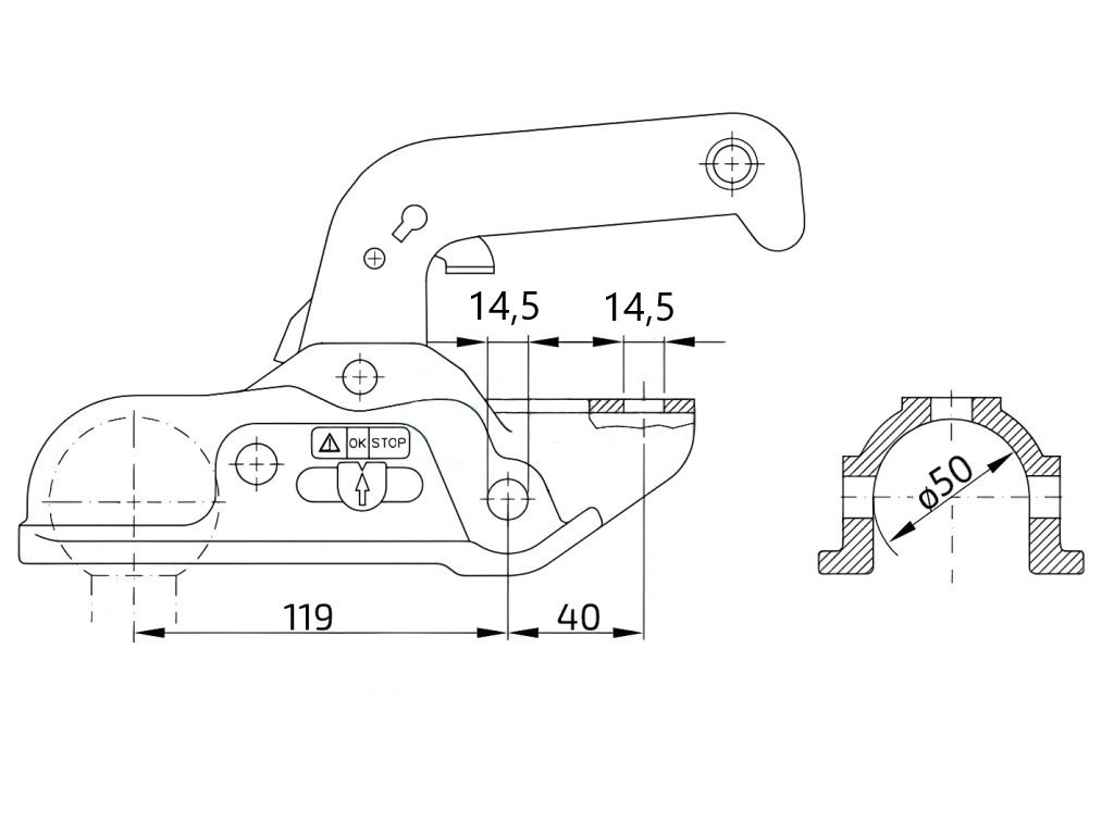KUULAKYTKIN 3500KG Ø50 14/14 ALBE/WINTERHOFF - Image 2