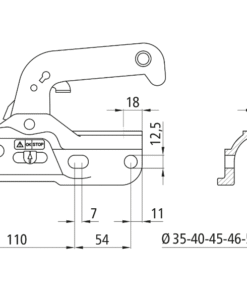 Alternative view of KUULAKYTKIN 3000KG Ø35-50 WW