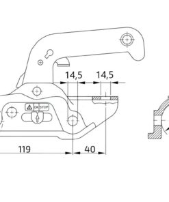 Alternative view of KUULAKYTKIN 3500KG Ø65 14/14 ALBE/WINTERHOFF